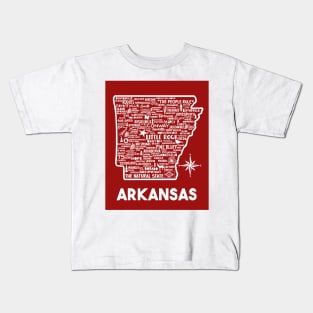 Arkansas Map Kids T-Shirt